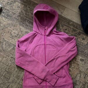 Lululemon Pink Hooded Zip-Up Sweatshirt